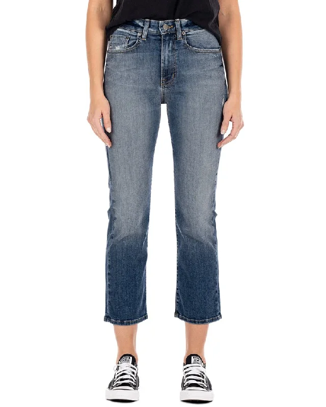 Modern American La Brea New Haven Boot Crop Jean Classic Blue Denim Jeans