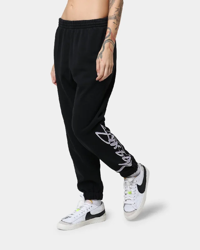 Stussy Shadow Script Track Pants Pigment Black Classic Chino Pants