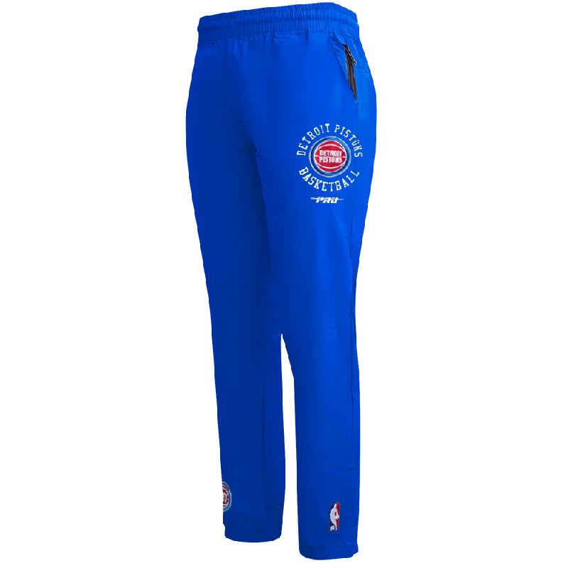 NBA DETROIT PISTONS HYBRID MEN'S WOVEN PANT (ROYAL BLUE) Fashionable Track Pants