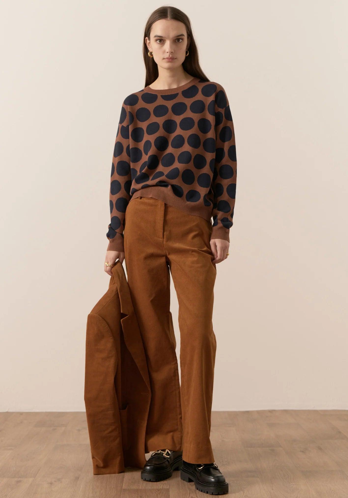POL Thomas Corduroy Pant in Toffee Lightweight Jogger Pants