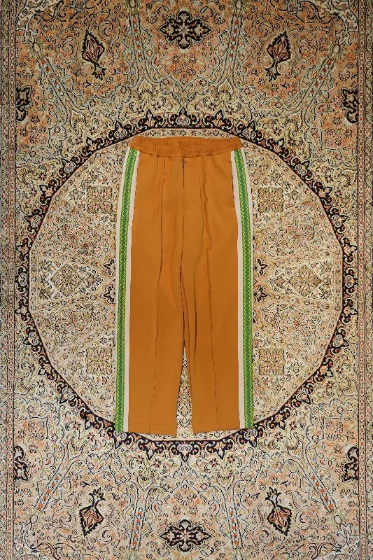 Sasquatchfabrix. LACE TAPE TRACK PANTS(MUSTARD) Classic Chino Pants