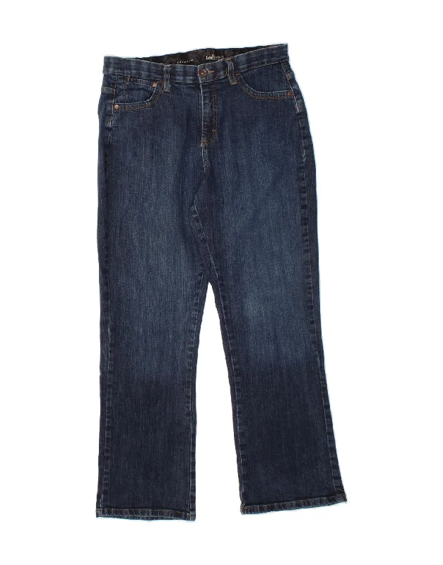 LEE Womens Comfort Fit Bootcut Jeans US 12 Large W34 L30 Navy Blue Cotton Cozy Relaxed Fit Denim Jeans