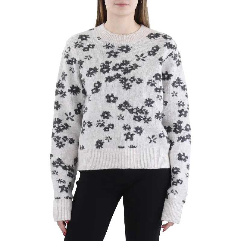 Womens Crewneck Shirt Pullover Sweater Turtle Neck Boat Neck Asymmetrical Neck