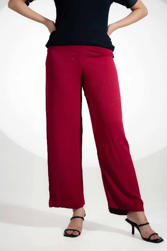 East West Women's Loose Straight Pants Trendy Wide-Legged Trousers