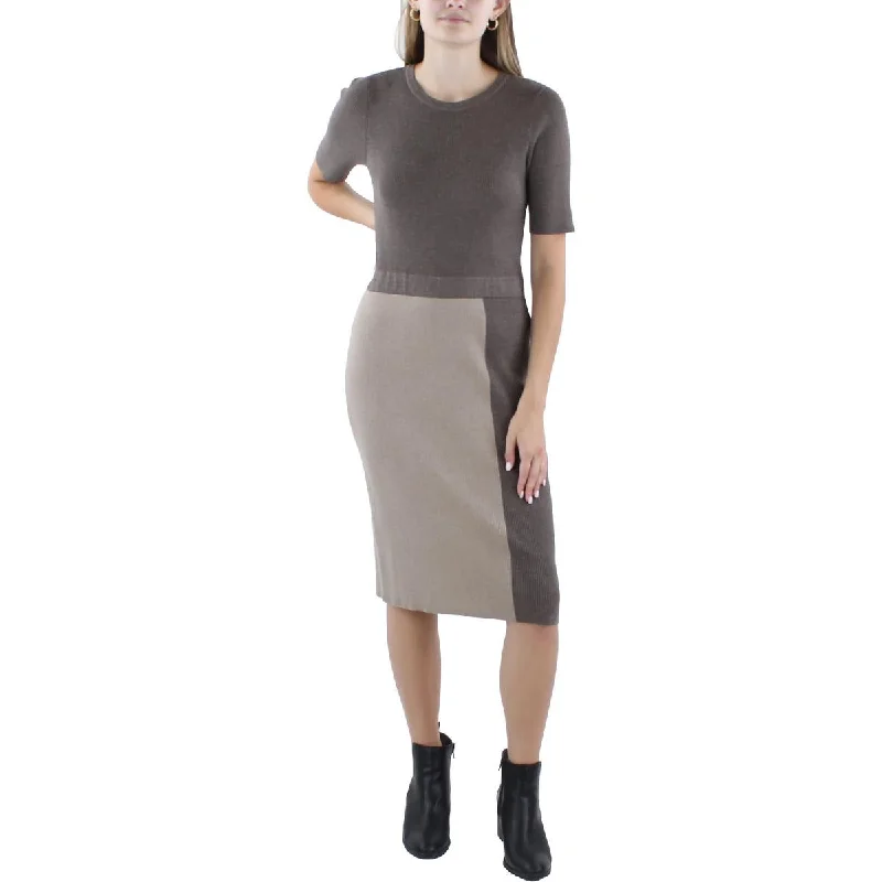 Womens Cashmere Sweaterdress Fitted Slim Tailored