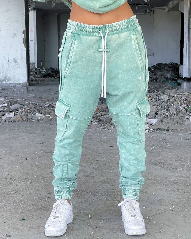 The Anti Order Anti Essential Sweat Pants Green Crystal Stylish Slim Trousers