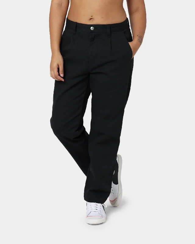 OBEY Estate Pants Black Formal Linen Trousers