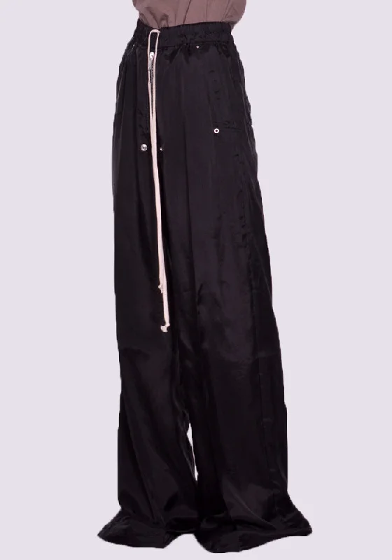 RICK OWENS WOMEN RP01C5361 J DRAWSTRING GETH BELAS PANTS BLACK Sleek Black Pants