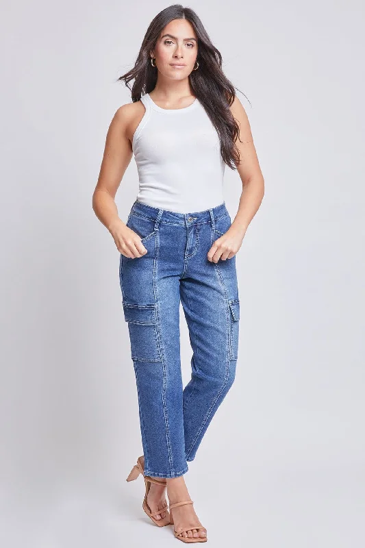 Women's Mid Rise Cargo Pants Cozy Jogger Leggings