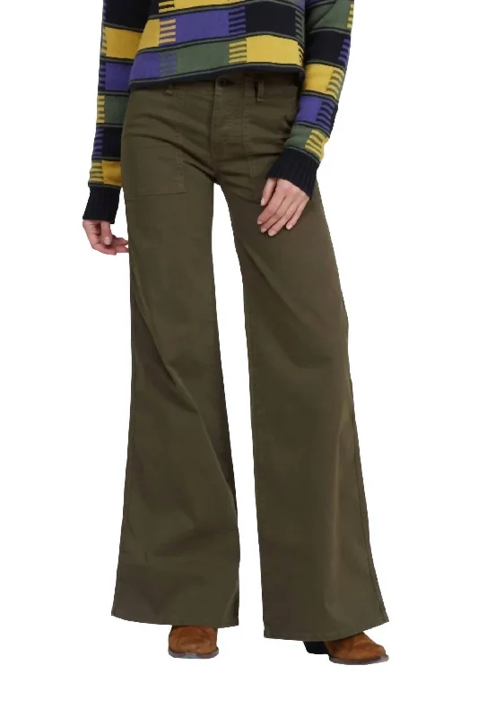 Boma Jean In Safari Green Stylish High-Waist Skinny Denim