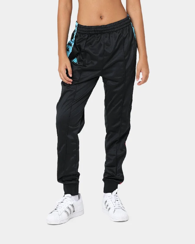 Kappa 222 Banda Rastoria Degrade Pants Black/Turquoise Comfortable Pleated Pants