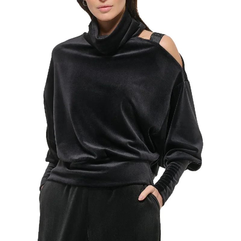 Womens Cutout-Shoulder Shirt Turtleneck Sweater Wool Sweater Cotton Sweater Cashmere Sweater