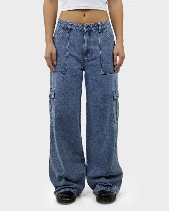 Dickies Voss Utility Aged Demim Women's Pant Soft Stretch Pants