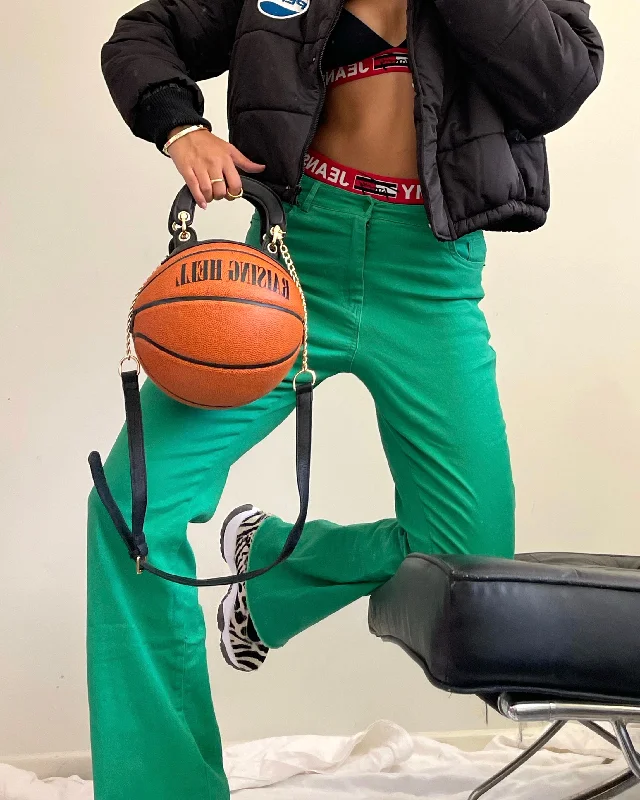 XXIII Women's Retro Green Pants Green Fashionable Tapered Leg Pants