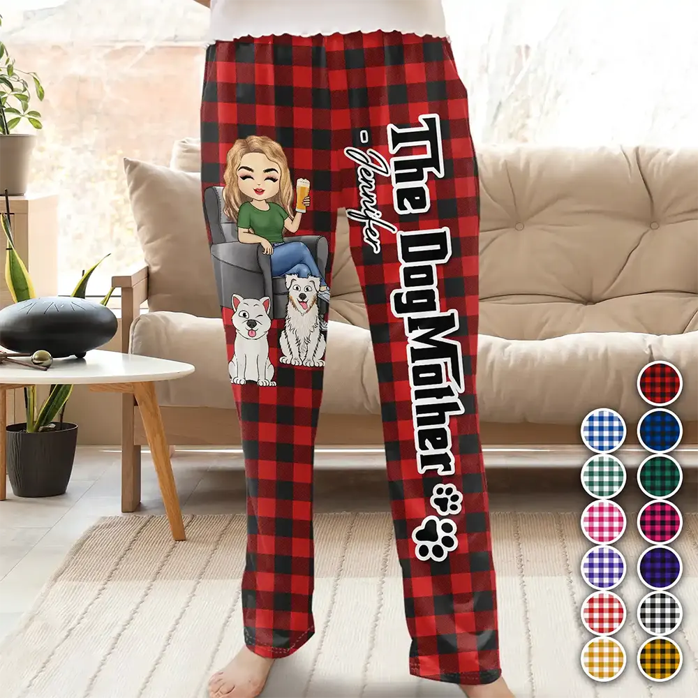 The Dog Mother - Personalized Pajama Pants Casual Sweatpants Style
