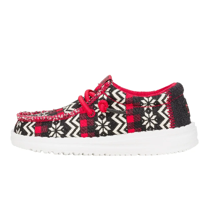 Wally Youth Ugly Sweater - Sweater Black/Red High Neck Crew Neck V-Neck