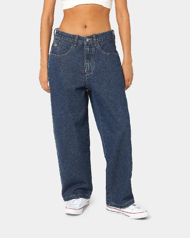 X-Large Bull Denim 91 Wide Leg Pants Blue Relaxed Lounge Trousers