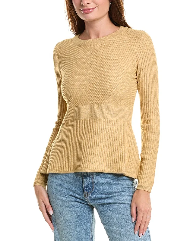 Nanette Nanette Lepore Rib Sweater Zippered Front Buttoned Front Snap Front