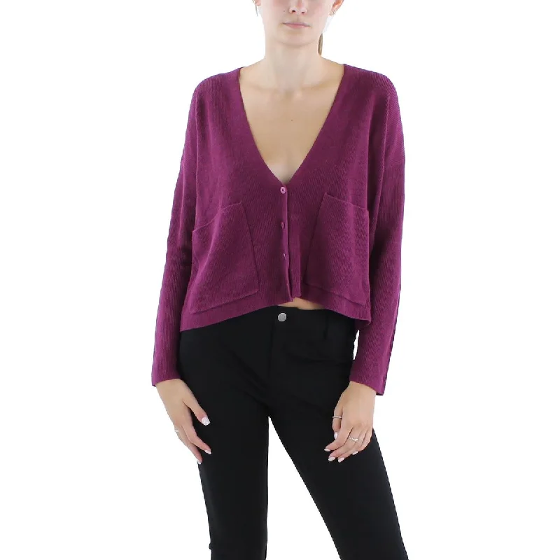 Womens Linen Blend Organic Linen Cardigan Sweater Oversized Loose Flowy