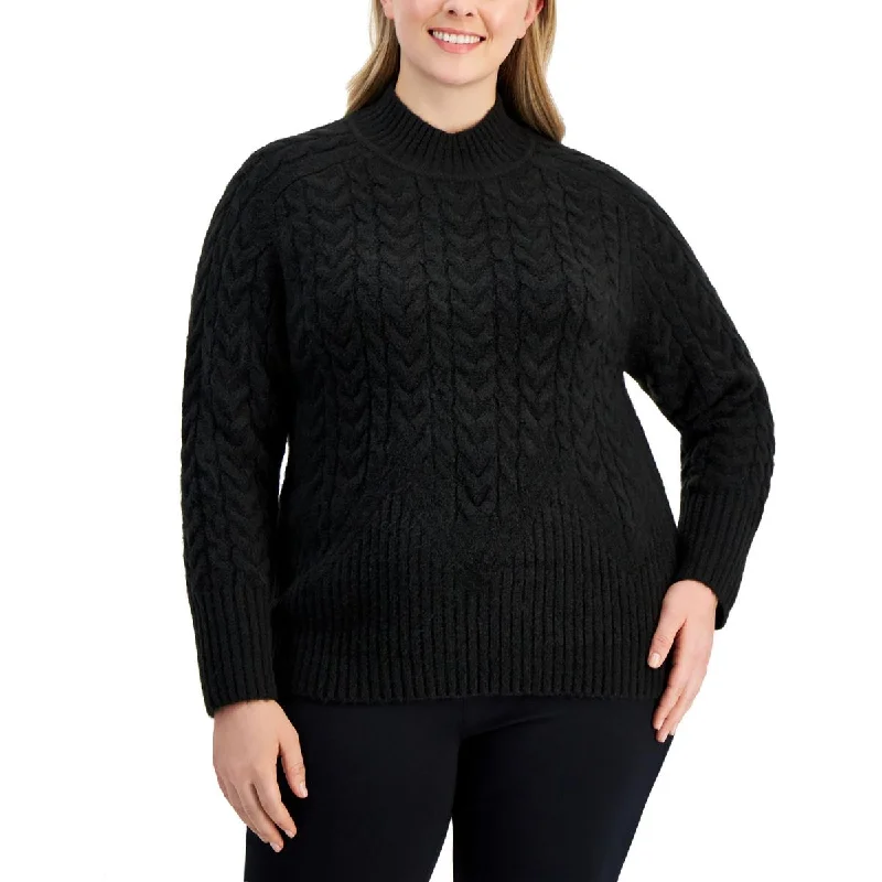 Plus Womens Cable Knit Ribbed Mock Turtleneck Sweater Hooded Sweater Collared Sweater Shawl Collar Plus Womens Cable Knit Ribbed Mock Turtleneck Sweater Hooded Sweater Collared Sweater Shawl Collar