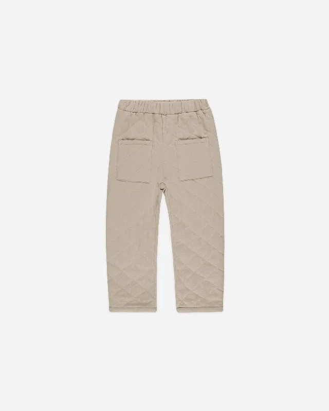 Quilted Winter Pant || Pebble Trendy Wide-Legged Trousers