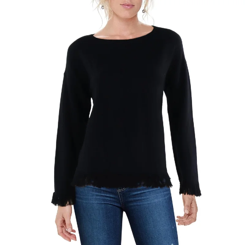 Womens Knit Fringe Pullover Sweater Fleece Sweater Nylon Polyester
