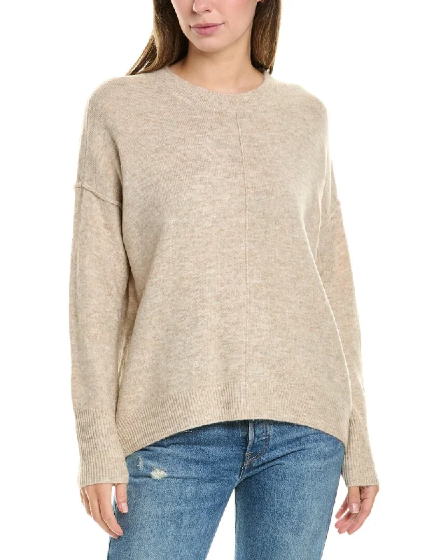 Vince Camuto Cozy Sweater Denim Fabric Leather Fabric Suede Fabric