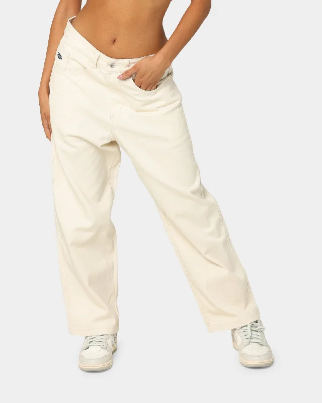 X-Large Bull Denim 91 Pants Cream Trendy High-Waist Trousers