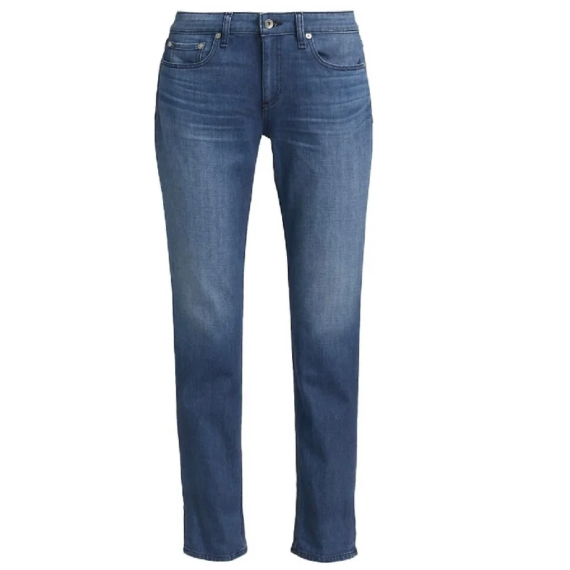 Dre Low-Rise Slim Boyfriend Jeans Chic Ripped Jeans