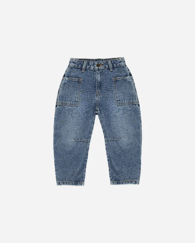 Barrel Pant || Indigo High-Waist Jeans