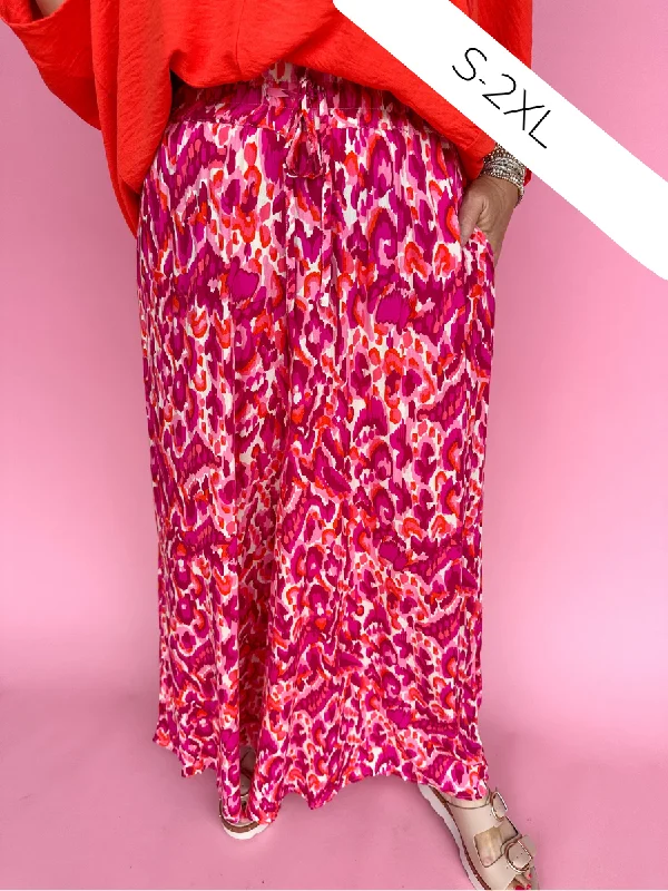 Seaside Sunset Pants - Magenta Formal Slim Pants