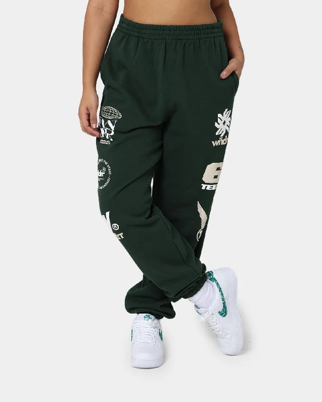 WNDRR Market Track Pants Forest Green Cozy Knit Pants