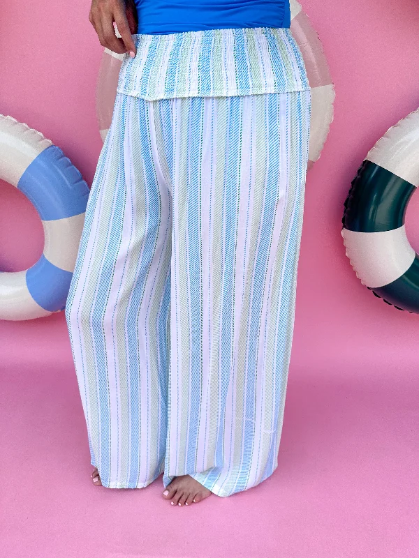 Evening Breeze Pants Stylish Elastic Waist Pants