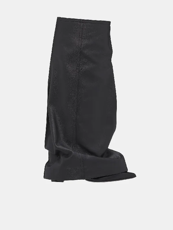 Leather Pants Boots (24-07602-001-BLACK) Casual Lounge Pants