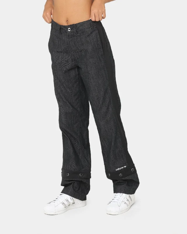 Adidas Women's Twill Track Pants Black Comfortable Jogging Pants