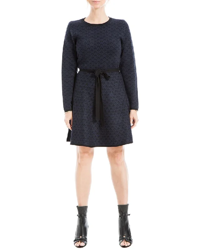 Max Studio Fit & Flare Sweaterdress Hooded Sweater Collared Sweater Shawl Collar
