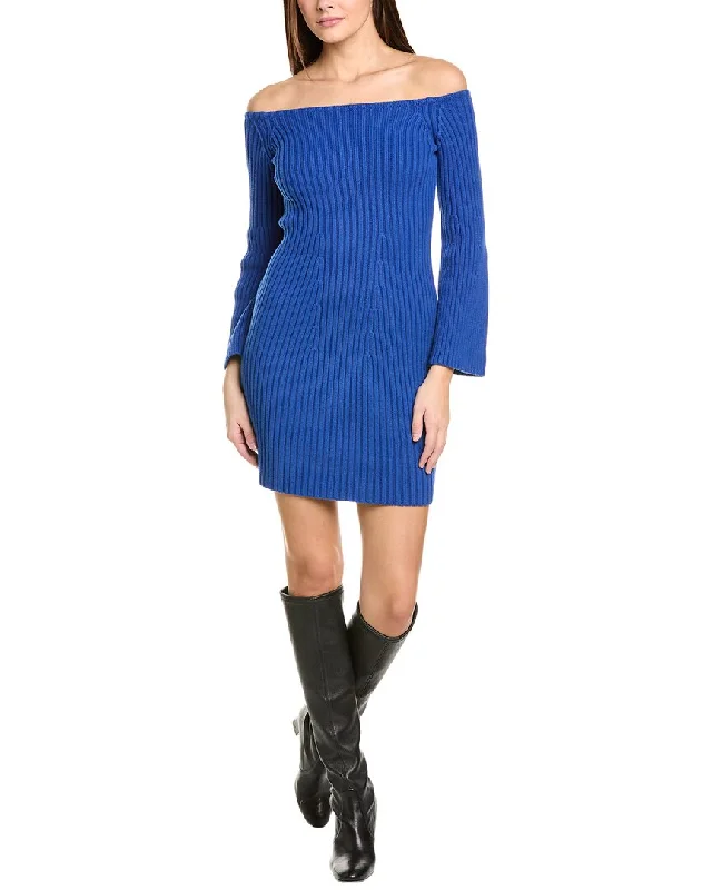 525 America Fashioned Rib Off-Shoulder Sweaterdress Wool Sweater Cotton Sweater Cashmere Sweater