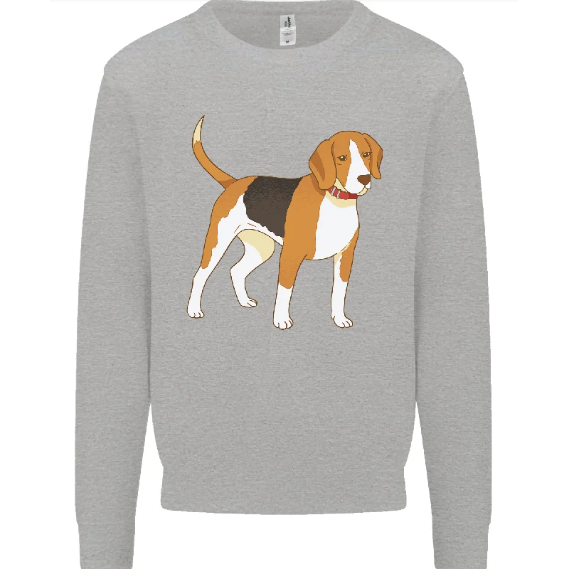 A Beagle Small Scent Hound Dog Mens Sweatshirt Jumper Hoodie with Front Slit Layering Stylish