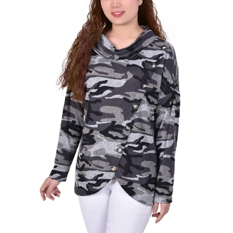 Womens Knit Crossover Pullover Sweater Fleece Fabric Down Fabric Feather Fabric