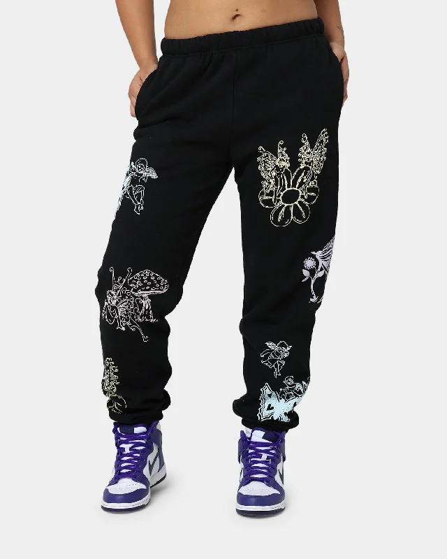 Obey Women's Amy Sweat Pants Black Fashionable Track Pants