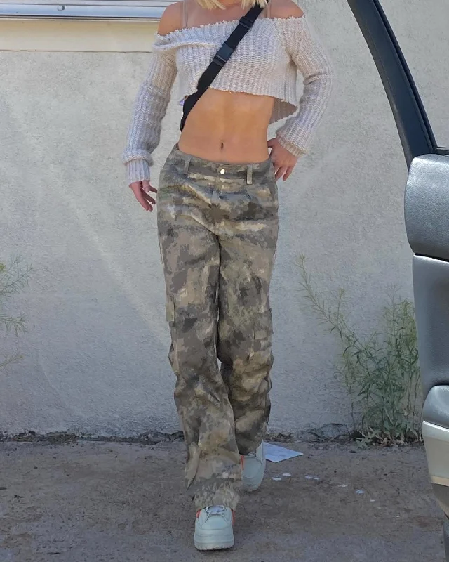 XXIII Women's Abril Camo Pants Desert Camo Chic Capri Pants