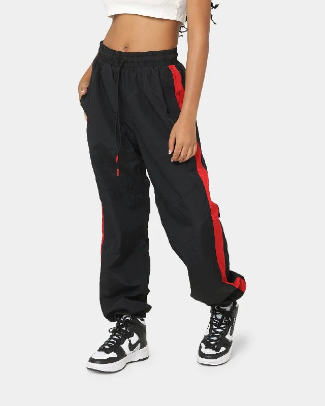 EN ES Women's Track And Field Pants Red/Black High-Waist Jeans