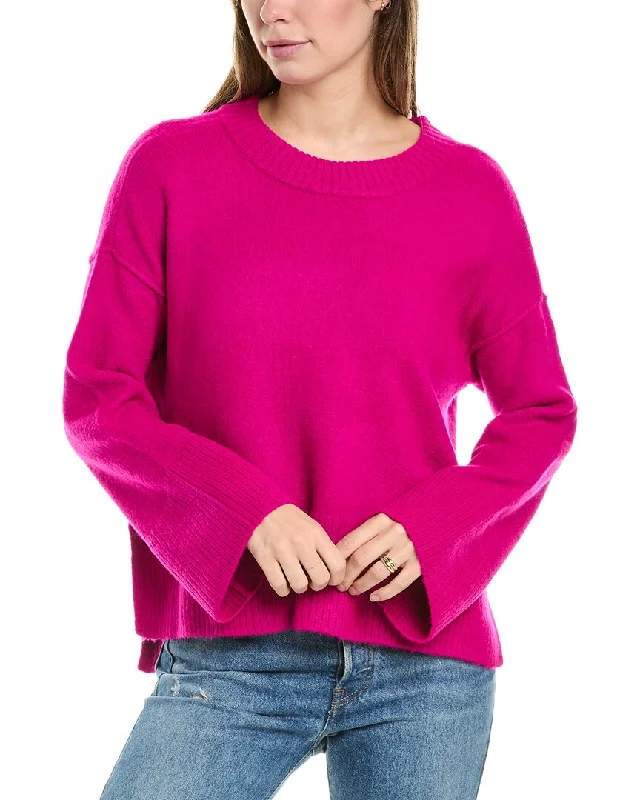 Vince Camuto Dropped-Shoulder Sweater Velvet Chenille Corduroy