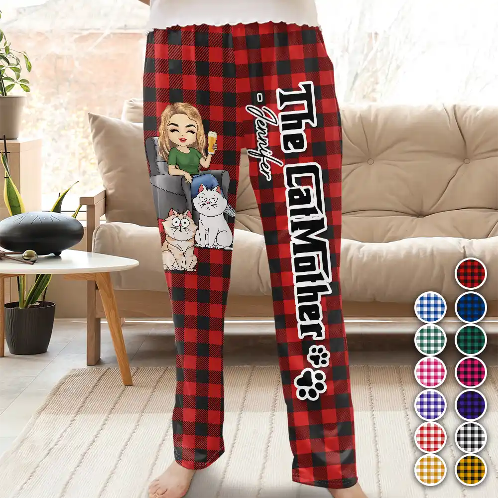 The Cat Mother - Personalized Pajama Pants Comfortable Cargo Pants