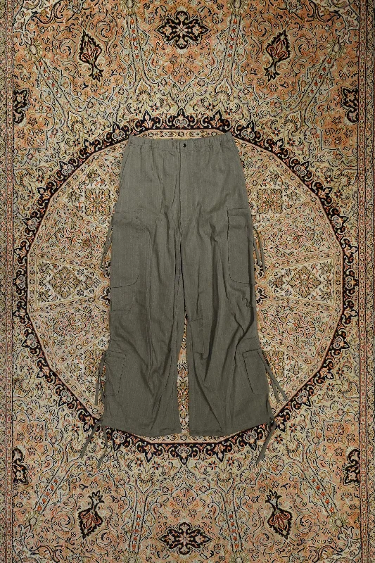 Sasquatchfabrix. DRAWSTRING PK CARGO PANTS (KHAKI) Formal Slim Pants