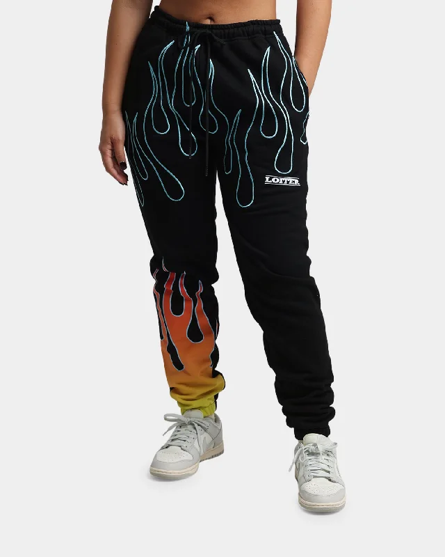 Loiter Combat Track Pants Black Trendy Printed Leggings