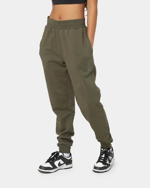 PYRA Women's TM Standard Track Pants Dark Olive Sleek Black Pants