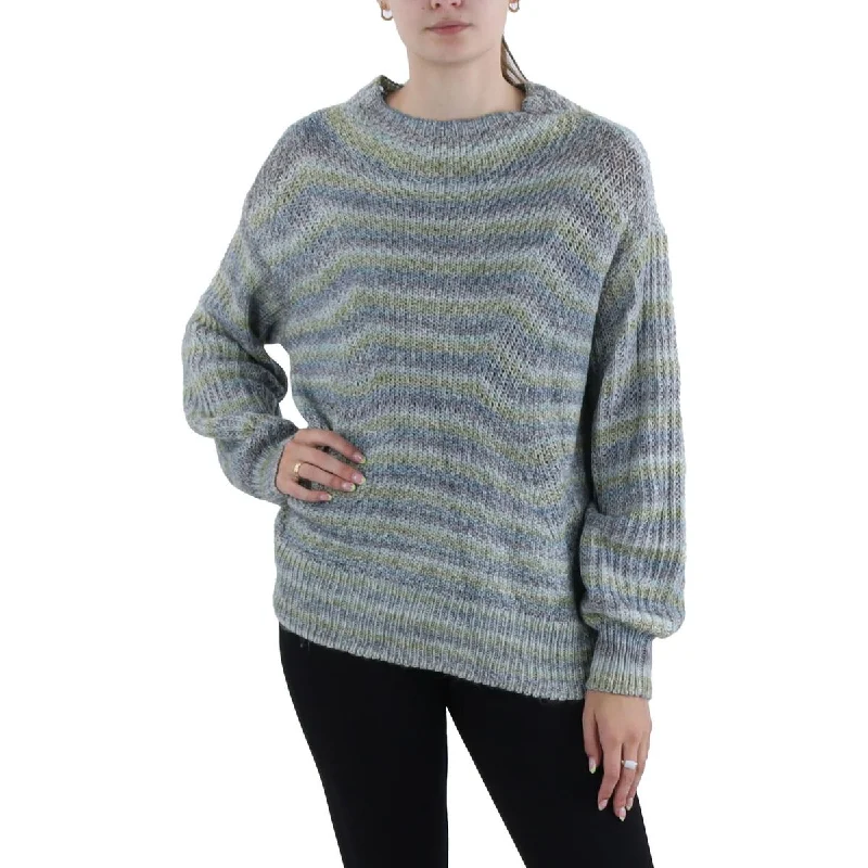 Womens Crochet Winter Solstice Pullover Sweater Layered Multi-layer Single Layer