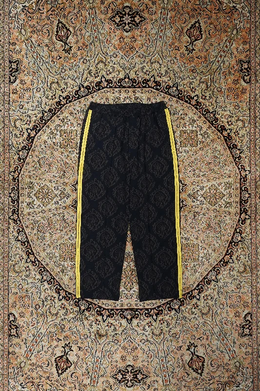 Sasquatchfabrix. "CURLED UP DRAGON" TRACK PANTS (NAVY) High-Waist Jogger Pants