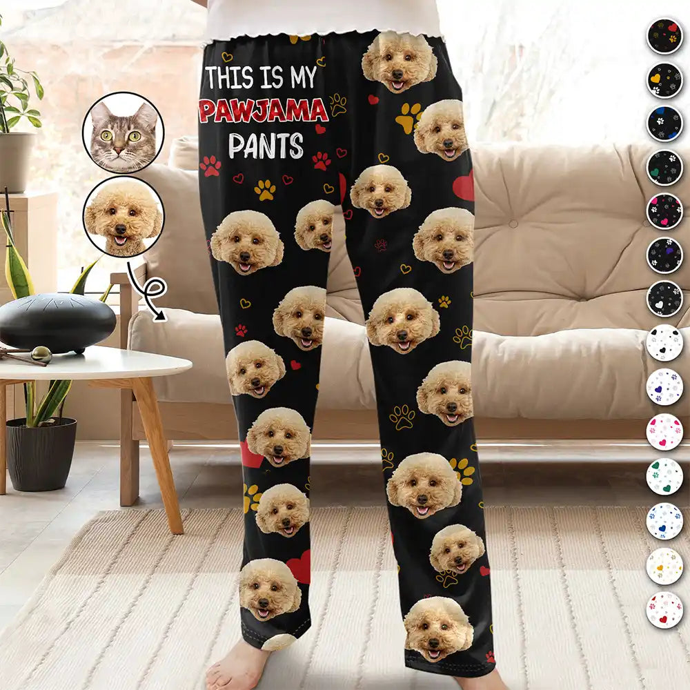 Custom Photo Dog Cat Pet This Is My Pawjama Pants - Personalized Pajama Pants Classic Chino Pants